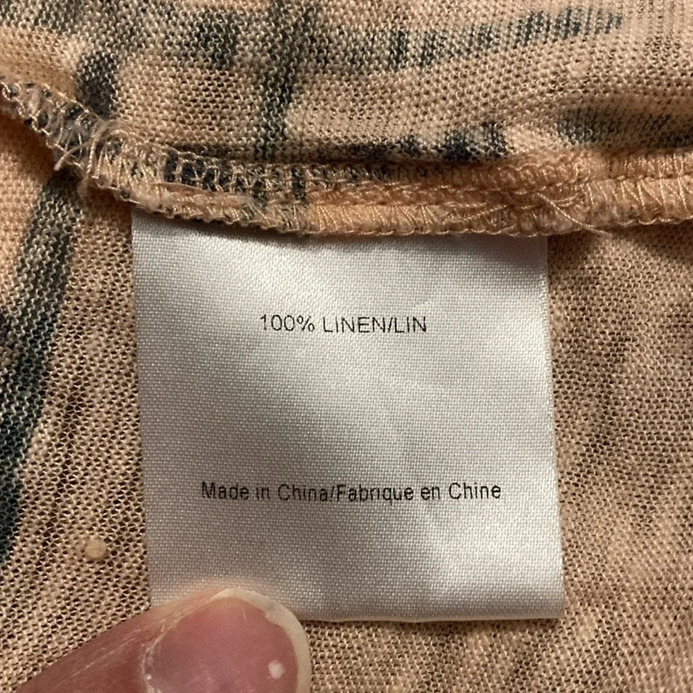 Tory‎ Burch 100% Linen Grid Tee